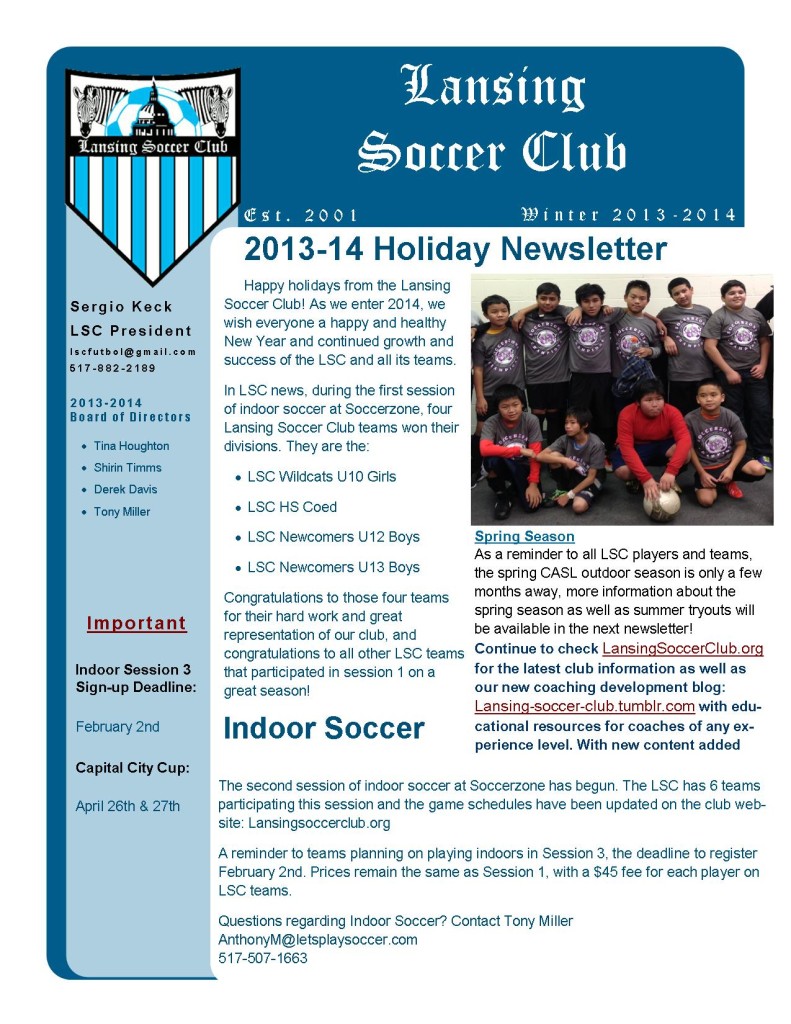 2014 Holiday Newsletter